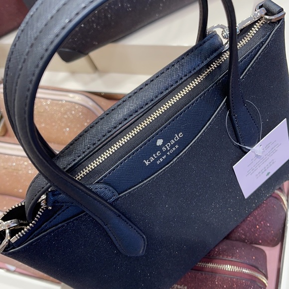 Kate Spade K4625 Shimmy Glitter Satchel Crossbody - Picture 2 of 10